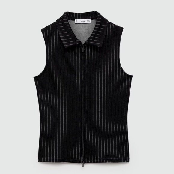 Mango Pinstripe Vest and Skort Matching Set - Picture 3 of 10